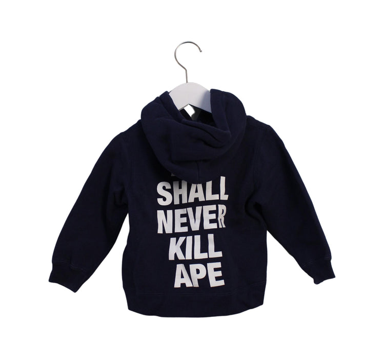 A Blue Sweatshirts from BAPE KIDS in size 2T for boy. (Back View)