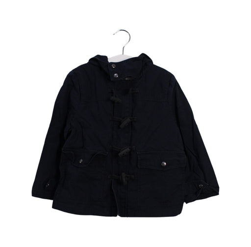 A Black Coats from Burberry in size 3T for boy. (Front View)