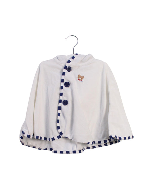 A White Capes & Ponchos from Miki House in size O/S for neutral. (Front View)
