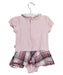 A Pink Short Sleeve Bodysuits from Mides in size 6-12M for girl. (Back View)