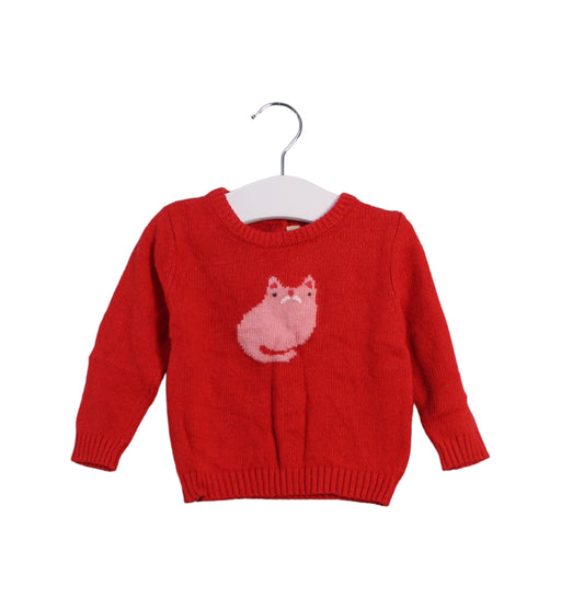 A Red Knit Sweaters from Momonittu in size 3-6M for girl. (Front View)