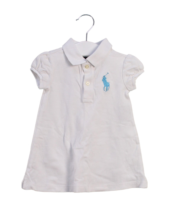 A White Short Sleeve Dresses from Ralph Lauren in size 6-12M for girl. (Front View)