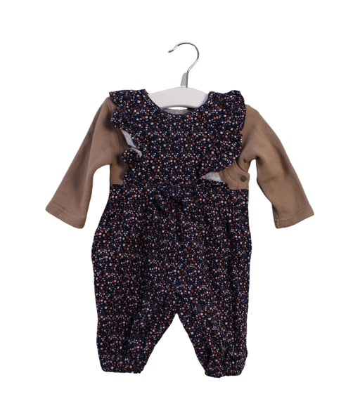 A Navy Jumpsuits from Chickeeduck in size 0-3M for girl. (Front View)