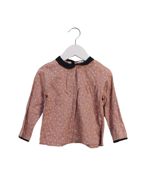 A Pink Long Sleeve Tops from Marese in size 3T for girl. (Front View)