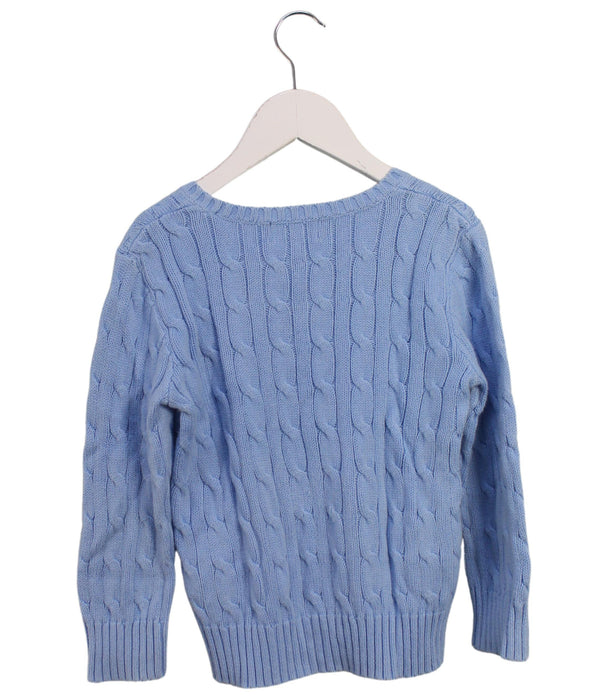 A Blue Knit Sweaters from Polo Ralph Lauren in size 4T for boy. (Back View)