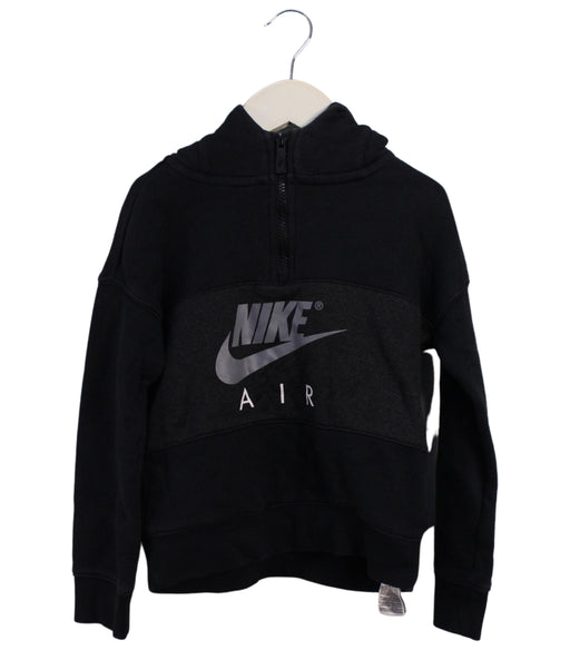 A Black Zippered Sweatshirts from Nike in size 4T for boy. (Front View)