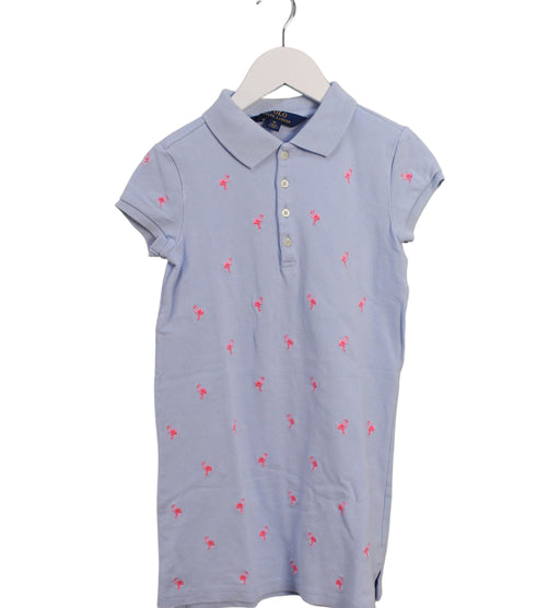 A Blue Short Sleeve Dresses from Polo Ralph Lauren in size 6T for girl. (Front View)