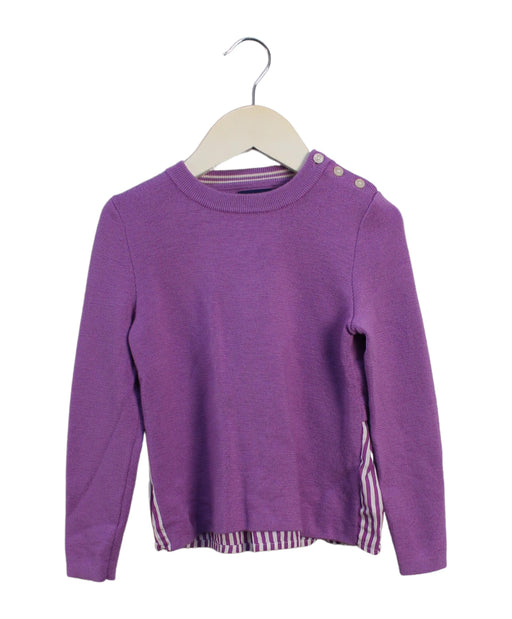A Purple Knit Sweaters from Polo Ralph Lauren in size 5T for girl. (Front View)