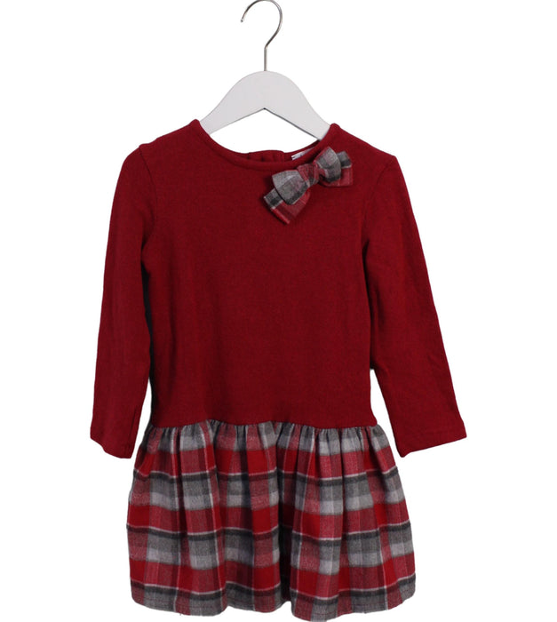 A Red Sweater Dresses from MAGIL in size 4T for girl. (Front View)