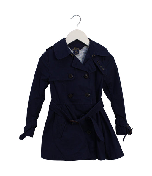 A Navy Coats from Polo Ralph Lauren in size 4T for girl. (Front View)