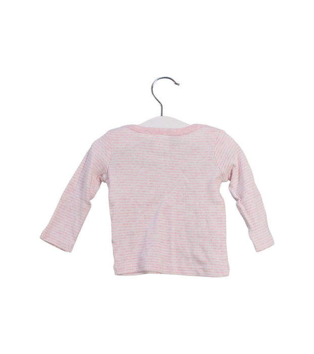 A Pink Long Sleeve Tops from Seed in size 3-6M for girl. (Back View)