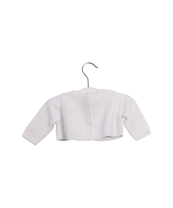 A White Cardigans from Jacadi in size 0-3M for girl. (Back View)