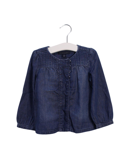 A Blue Long Sleeve Tops from Tommy Hilfiger in size 2T for girl. (Front View)