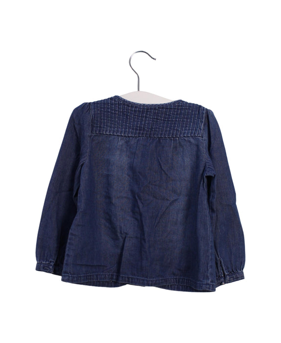 A Blue Long Sleeve Tops from Tommy Hilfiger in size 2T for girl. (Back View)
