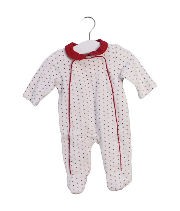 A White Onesies from Bout'Chou in size 0-3M for girl. (Front View)