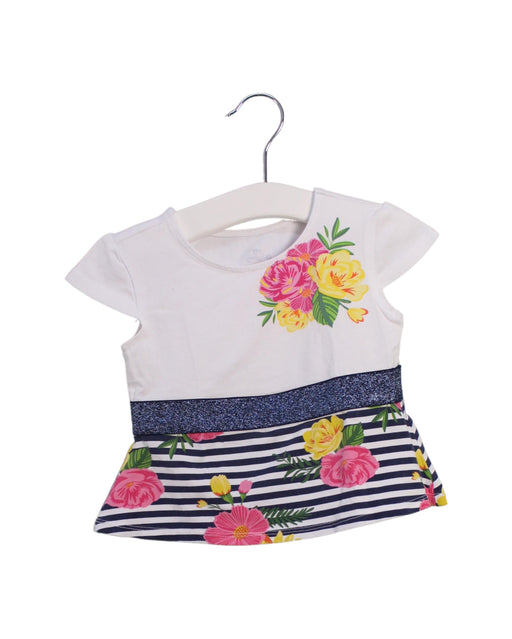 A White Short Sleeve Tops from Chicco in size 2T for girl. (Front View)