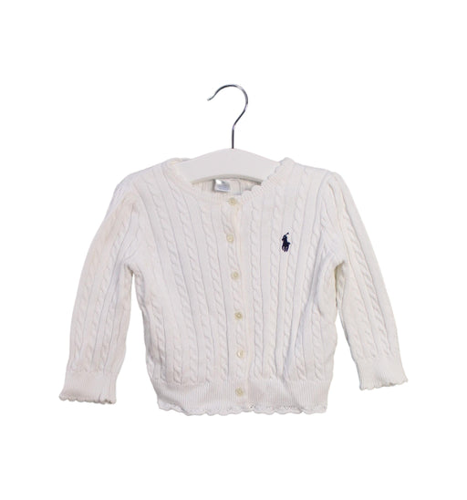 A White Cardigans from Ralph Lauren in size 6-12M for girl. (Front View)
