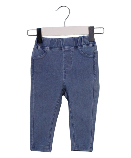 A Blue Jeggings from Seed in size 3-6M for girl. (Front View)