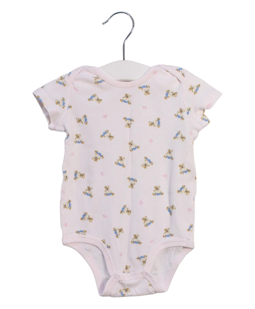 A Pink Short Sleeve Bodysuits from Ralph Lauren in size 3-6M for girl. (Front View)