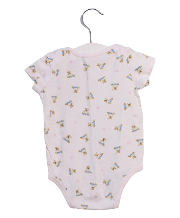 A Pink Short Sleeve Bodysuits from Ralph Lauren in size 3-6M for girl. (Back View)