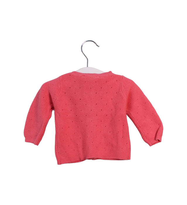 A Pink Cardigans from Jacadi in size 0-3M for girl. (Back View)