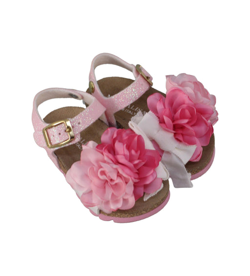 A Pink Sandals from Monnalisa in size 12-18M for girl. (Front View)