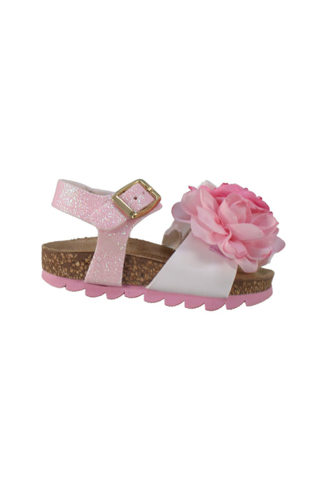 A Pink Sandals from Monnalisa in size 12-18M for girl. (Back View)