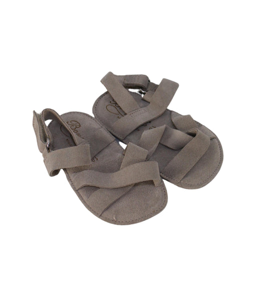 A Grey Sandals from Bonpoint in size 6-12M for girl. (Front View)