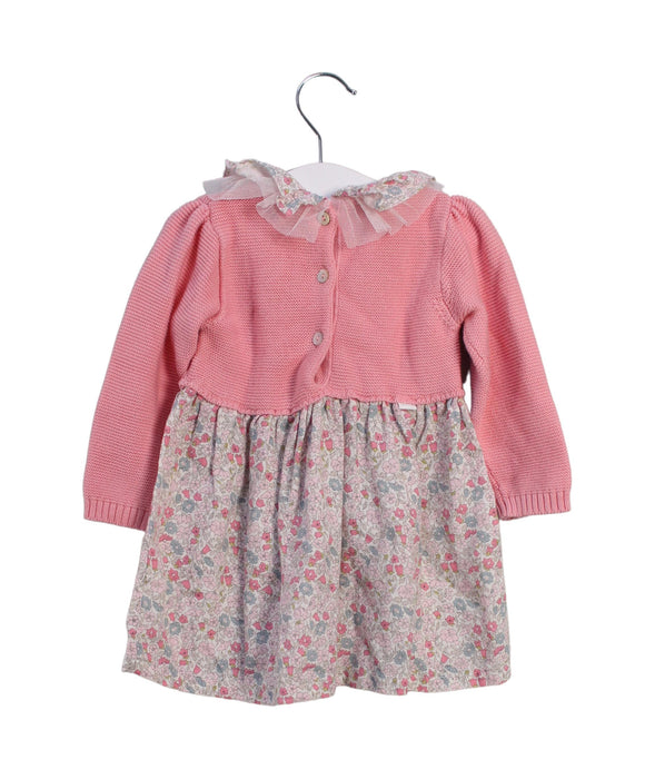 A Pink Long Sleeve Dresses from Minkmui in size 6-12M for girl. (Back View)