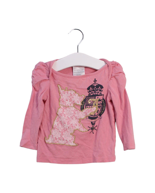 A Pink Long Sleeve Tops from Juicy Couture in size 12-18M for girl. (Front View)
