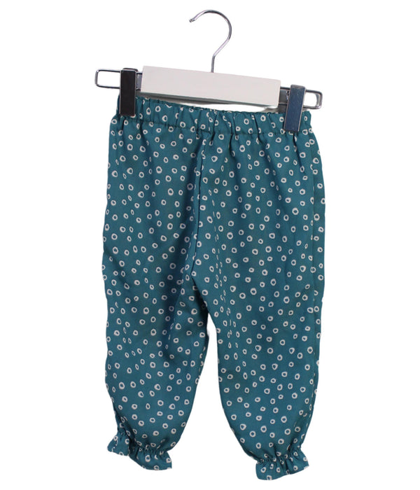 A Teal Casual Pants from Organic Mom in size 6-12M for girl. (Front View)