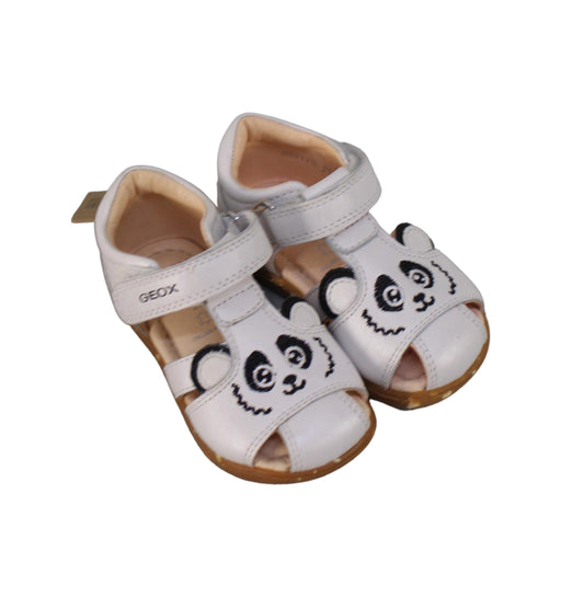 A White Sandals from Geox in size 12-18M for girl. (Front View)