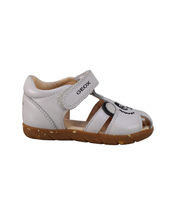 A White Sandals from Geox in size 12-18M for girl. (Back View)