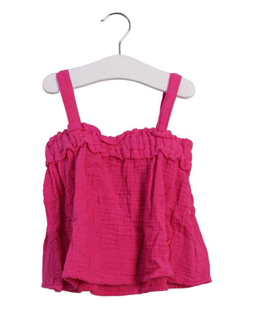 A Pink Sleeveless Tops from Seed in size 18-24M for girl. (Front View)