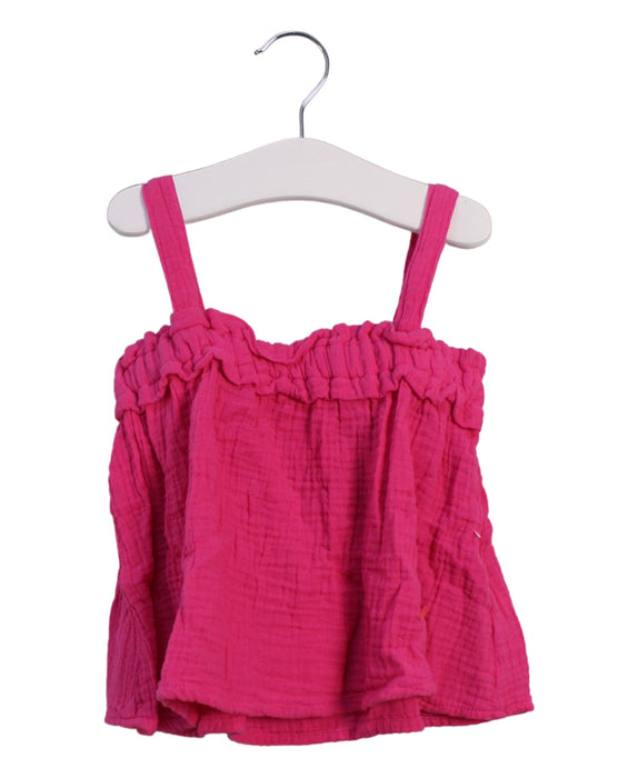 A Pink Sleeveless Tops from Seed in size 18-24M for girl. (Front View)