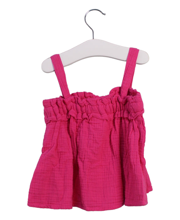 A Pink Sleeveless Tops from Seed in size 18-24M for girl. (Back View)