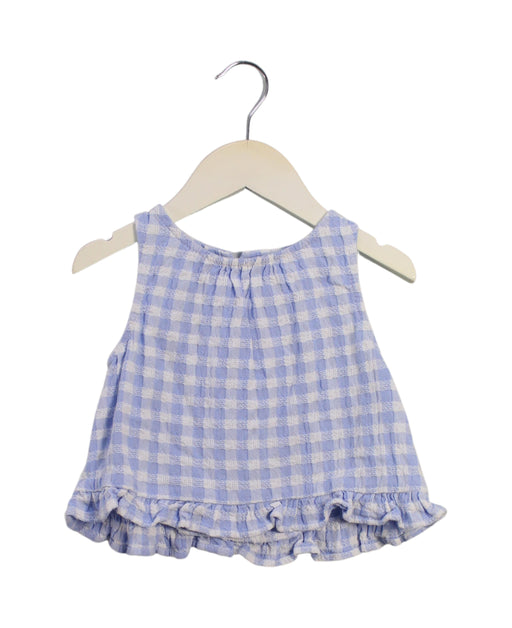 A Blue Sleeveless Tops from Seed in size 3T for girl. (Front View)