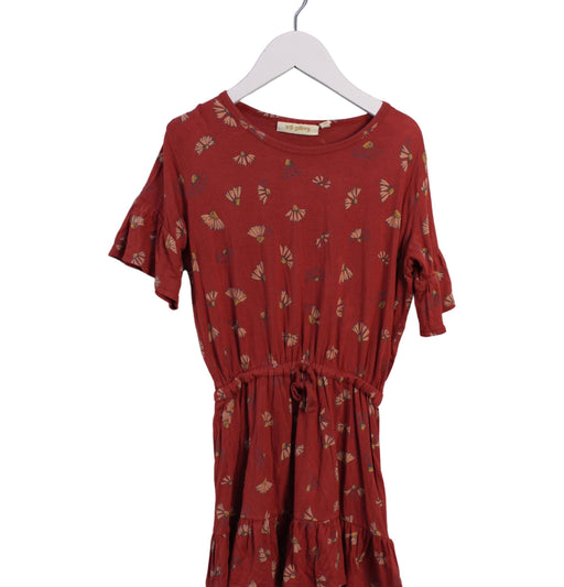 A Red Short Sleeve Dresses from Soft Gallery in size 3T for girl. (Front View)