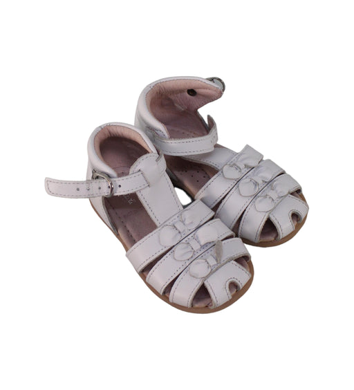 A White Sandals from Jacadi in size 18-24M for girl. (Front View)