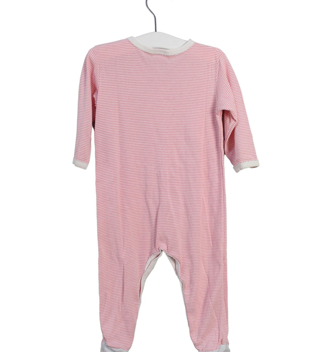 A Pink Onesies from Petit Bateau in size 6-12M for girl. (Back View)