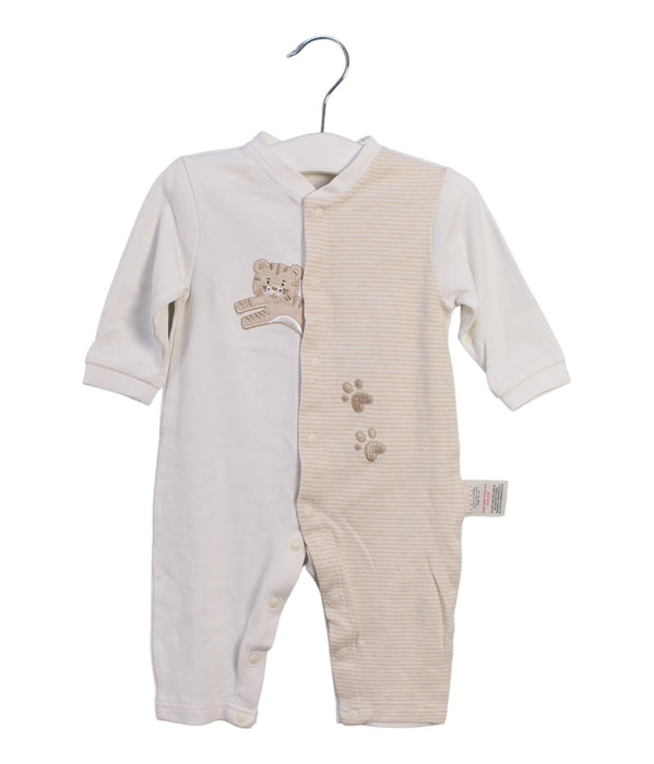 A Beige Long Sleeve Jumpsuits from Natures Purest in size 0-3M for girl. (Front View)