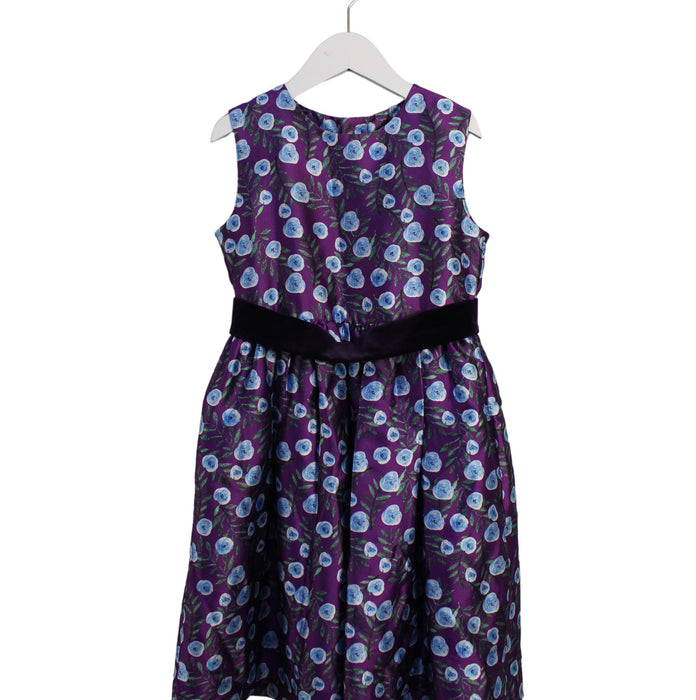 A Purple Sleeveless Dresses from Oscar de la Renta in size 8Y for girl. (Front View)
