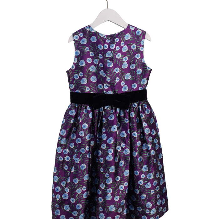 A Purple Sleeveless Dresses from Oscar de la Renta in size 8Y for girl. (Back View)