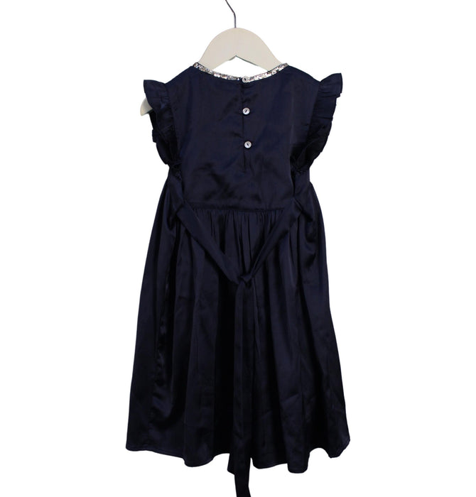 A Navy Sleeveless Dresses from Wild & Gorgeous in size 4T for girl. (Back View)