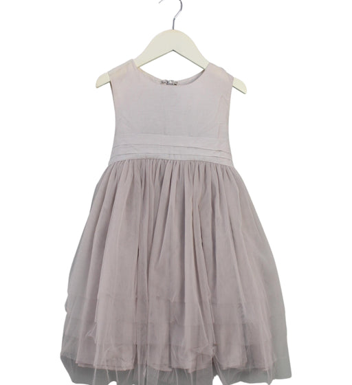 A Grey Sleeveless Dresses from Nellystella in size 4T for girl. (Front View)