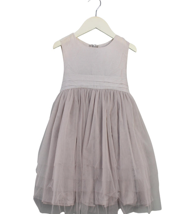 A Grey Sleeveless Dresses from Nellystella in size 4T for girl. (Front View)