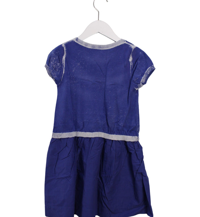 A Blue Short Sleeve Dresses from Bonpoint in size 8Y for girl. (Back View)