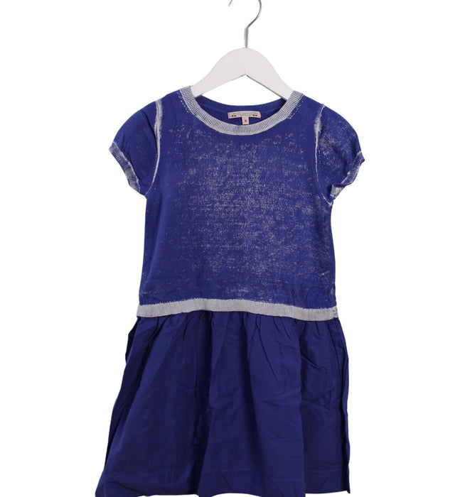 A Blue Short Sleeve Dresses from Bonpoint in size 8Y for girl. (Front View)