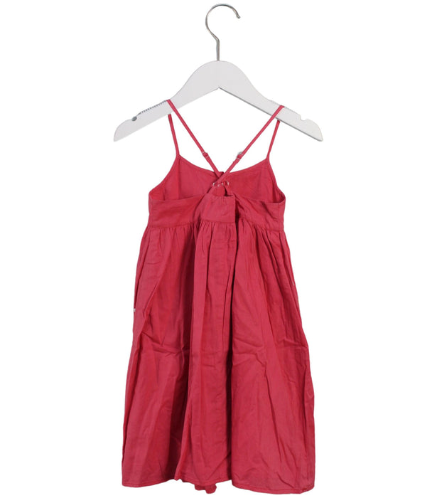 A Pink Sleeveless Dresses from Chipie in size 4T for girl. (Back View)