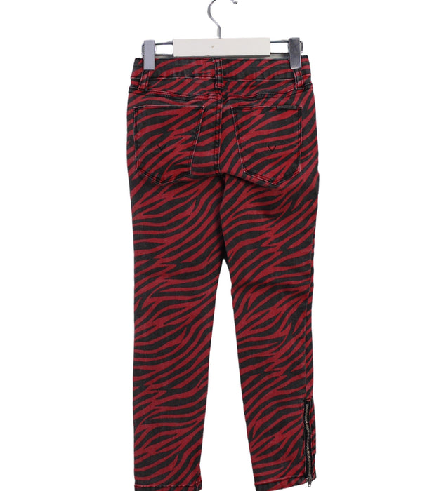 A Red Casual Pants from Hudson in size 7Y for girl. (Back View)